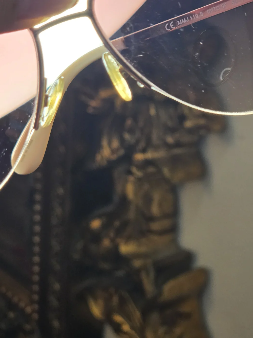 Marc Jacobs Rose Gold Aviator Sunglasses